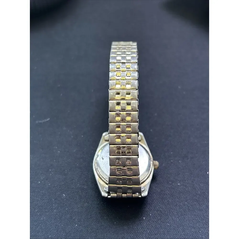 Women’s Two Tone Stretch Band Quartz Watch